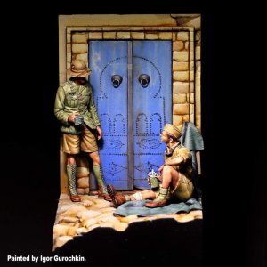 画像4: RoyalModel[RM951]1/35 WWII ドイツアフリカ軍団兵士 昼食を取る二人のDAK兵士(2体入) (4)