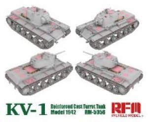 画像2: ライフィールドモデル[RFM5056]1/35 KV-1 Mod.1942装甲強化型鋳造砲塔搭載型w/可動式履帯 (2)
