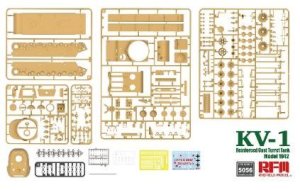 画像5: ライフィールドモデル[RFM5056]1/35 KV-1 Mod.1942装甲強化型鋳造砲塔搭載型w/可動式履帯 (5)