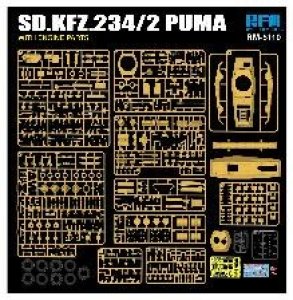 画像5: ライフィールドモデル[RFM5110]1/35 Sd.Kfz. 234/2 プーマ 8輪重装甲偵察車w/エンジンパーツ (5)