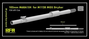 画像1: ライフィールドモデル[RFM2112]1/35 M1128 ストライカーMGS用M68A1E4 105mm 砲身(3Dプリンター製) (AFVクラブ用) (1)