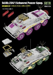 画像3: ライフィールドモデル[RFM5154]1/35 Sd.Kfz.234/1 重装甲偵察車w/フルインテリア (3)