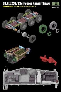 画像6: ライフィールドモデル[RFM5154]1/35 Sd.Kfz.234/1 重装甲偵察車w/フルインテリア (6)