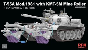 画像1: ライフィールドモデル[RFM5163]1/35 T-55A 中戦車 Mod.1981w/KMT-5M マインローラー (1)
