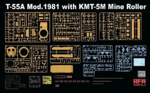 画像4: ライフィールドモデル[RFM5163]1/35 T-55A 中戦車 Mod.1981w/KMT-5M マインローラー (4)