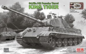 画像1: ライフィールドモデル[RFM5165]1/35 Sd.Kfz.182 キングタイガー"ポルシェ砲塔"w/2t簡易クレーン &連結組立可動式履帯 (フルインテリア) (1)
