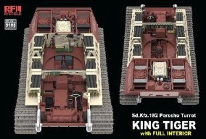 画像5: ライフィールドモデル[RFM5165]1/35 Sd.Kfz.182 キングタイガー"ポルシェ砲塔"w/2t簡易クレーン &連結組立可動式履帯 (フルインテリア) (5)