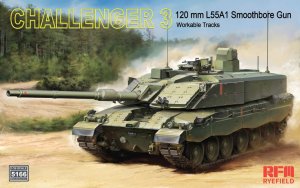 画像1: ライフィールドモデル[RFM5166]1/35 チャレンジャー3w/連結組立可動式履帯 (1)