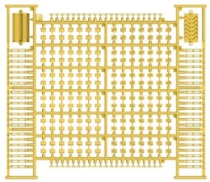 画像2: ライフィールドモデル[RFM5034]1/35 HVSS M4シリーズ用 T80 タイプ 可動式履帯セット (2)