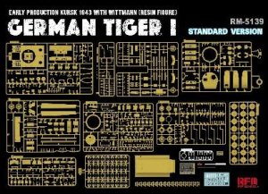 画像3: ライフィールドモデル[RFM5139]1/35 Sd.Kfz.181 タイガーI 前期型 w/ヴィットマンレジンフィギュア クルスク1943年 通常版 (3)
