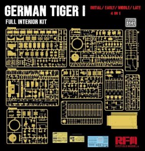 画像4: ライフィールドモデル[RFM5141]1/35 タイガーI用フルインテリア キット 極初期/前期/中期/後期 4 in 1 (4)