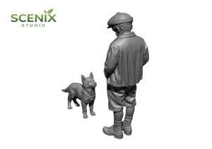 画像5: SCENIX Studio[SXCF35001]1/35 WWII 「チャイルド&パピー」ドイツの子供とジャーマン・シェパードの子犬 (5)