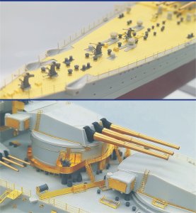 画像2: シップヤードワークス[VICSHIS350010]1/350 イタリア海軍 ヴィットリオ・ヴェネト(トランぺッター05320用) (2)