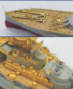 画像2: シップヤードワークス[VICSHIS700022]1/700 英海軍 戦艦 マレーヤ1943(トランぺッター05799用) (2)