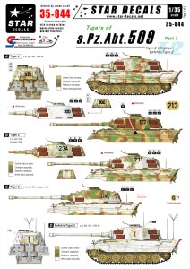 画像1: STAR DECALS[SD35-844]1/35 WWII独 第509重戦車大隊 Part.2 ティーガーII/指揮戦車 (1)