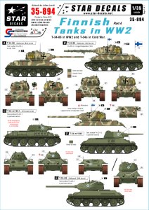 画像1: STAR DECALS[SD35-894]1/35 WWIIのフィンランド戦車 #4 T-34-76/85戦車 デカールセット (1)
