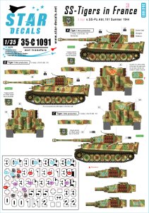画像1: STAR DECALS[SD35-C1091]1/35 武装親衛隊のティーガー#3 SS第101重戦車第3中隊 (1)