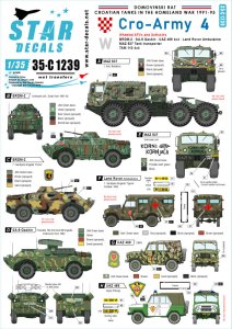 画像1: STAR DECALS[SD35-C1239]1/35 現用 バルカン半島 クロアチア陸軍＃4 祖国戦争での装輪装甲車と軍用車 1991-95年 (1)