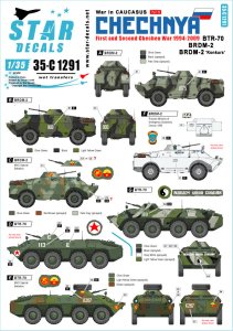 画像1: STAR DECALS[SD35-C1291]1/35 現用 露 コーカサスの戦い＃5 第1次および第2次チェチェン戦争1994〜2009 BTR-70/BRDM-2/BRDM-2コンクル (1)