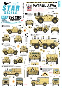 画像1: STAR DECALS[SD35-C1303]1/35 現用 湾岸戦争1990〜91 英国軍の哨戒AFV フェレット/フックスNBC/ランドローバー (1)