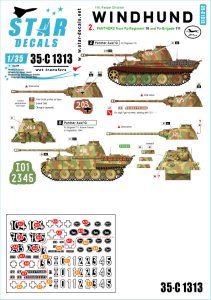 画像1: STAR DECALS[SD35-C1313]1/35 WWII 独 グレイハウンド＃2 第116装甲師団第16戦車連隊所属のパンサー戦車 (1)