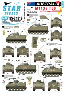 画像1: STAR DECALS[SD35-C1319]1/35 ベトナム戦争 豪 ベトナムでのオーストラリア軍＃4 T50砲塔を装備した豪軍のM113 (1)