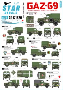 画像1: STAR DECALS[SD35-C1320]1/35 現用 ソ/露 GAZ-69 冷戦時代のソビエト連邦とワルシャワ条約機構のGAZ/UAZ-69およびGAZ-69A (1)