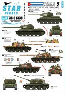 画像1: STAR DECALS[SD35-C1338]1/35 現用 キューバ軍の戦車とAFV＃2 T-34/85 IS-2M T-54A/55/62A ZSU-57-2 BRDM-2(9P122) (1)