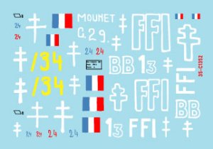 画像2: STAR DECALS[SD35-C1352]1/35 WWII FFI＃2 FFI(フランス国内軍)に再鹵獲された仏製戦車 ルノーB1bis ソミュアS35 (2)