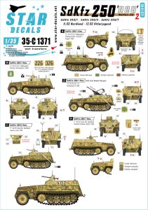 画像1: STAR DECALS[SD35-C1371]1/35 WWII ドイツ 西部戦線のSd.Kfz.250"ノイ"＃2 武装親衛隊マーキング集 第11 SS義勇装甲擲弾兵師団ノルトラント/第12 SS装甲師団ヒトラーユーゲント (1)