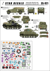 画像2: STAR DECALS[SD35-921] 1/35 British ノルマンディの英陸軍 スカウトカー、シャーマンファイアフライ デカールセット (2)