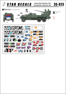画像2: STAR DECALS[SD35-923] 1/35 ボスニアの戦闘車両#1 セルビア、クロアチア、ムスリムのAFV デカールセット (2)