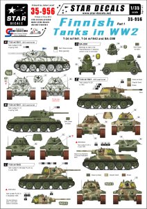 画像1: STAR DECALS[SD35-956]1/35　 第二次大戦のフィンランド軍戦車#1.T34,BA-20M (1)