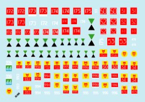 画像2: STAR DECALS[SD35-968]1/35　英第4機甲旅団&第27機甲旅団 北西ヨーロッパ 所属全部隊標識デカールセット (2)