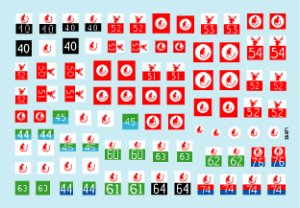 画像2: STAR DECALS[SD35-971]1/35　英第7機甲師団「砂漠のネズミ」北西ヨーロッパ 所属全部隊標識デカールセット (2)