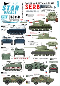 画像1: STAR DECALS[SD35-C1141]1/35 ボスニア紛争のAFV #6 セルビア人のT-34,BRDM-2他 (1)