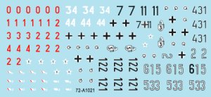 画像3: STAR DECALS[SD72-A1021]1/72 WWII 独 イタリア戦線のドイツ戦車＃1 シチリア島編1943年 タイガーI極初期型 III号突撃F/8型 III号戦車J/N/M 型IV号G/H型 (3)