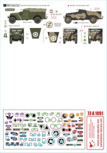画像2: STAR DECALS[SD72-A1091]1/72 WWII 米/英 イタリアでの南アフリカ陸軍戦車とAFV シャーマンMkIIA ファイアフライVC シャーマンMkV AOP M3A1スカウトカー ハンバーSC (2)