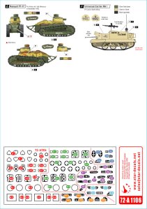 画像3: STAR DECALS[SD72-A1106]1/72 WWII アフリカでの自由フランス軍装甲車 パート1 ソミュアS35 ユニバーサルキャリア ホッチキスH39 ルノーFT-17 (3)
