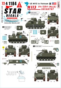 画像1: STAR DECALS[SD72-A1184]1/72 現用 ベトナム戦争のM113＃2 第50歩兵(機械化)連隊第1大隊のM113A1 ACAV (1)
