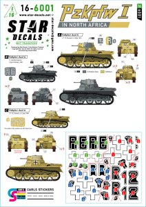 画像1: STAR DECALS[SD16-6001]1/16 WWII ドイツ アフリカのI号戦車 北アフリカ戦線のI号戦車A型 リビア1941年 (1)