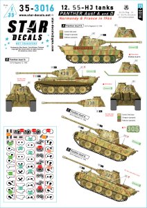 画像1: STAR DECALS[SD35-3016]1/35 WWII ドイツ 第12SS装甲師団ヒトラーユーゲントのパンサーA型/D型 ノルマンディー/フランス1944 (1)