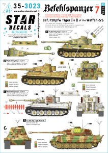 画像1: STAR DECALS[SD35-3023]1/35 WWII ドイツ 指揮戦車＃7 武装親衛隊のタイガーI/タイガーII指揮戦車 (1)