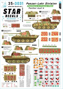 画像1: STAR DECALS[SD35-3031]1/35 WWII ドイツ 装甲教導師団のパンサー戦車 フランス1944年 第6戦車連隊のパンサーA型 (1)