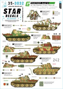 画像1: STAR DECALS[SD35-3032]1/35 WWII ドイツ 東部戦線1944-45年のパンサーG型 第11装甲師団/第17装甲師団/第19装甲師団/第25装甲師団/グロースドイッチュラント師団 (1)
