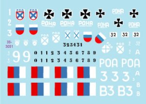 画像2: STAR DECALS[SD35-3051]1/35 WWII ドイツ ROA/RONA ヴラーソフのロシア解放軍/カミンスキー旅団のBA-10M/ヘッツァー/T-34 1941年型/KV-1 1940年型 (2)