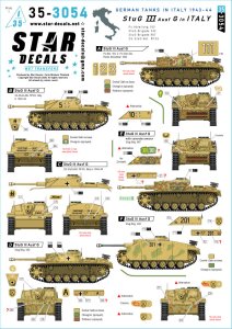 画像1: STAR DECALS[SD35-3054]1/35 WWII ドイツ イタリア戦線のIII号突撃砲G型 第103戦車大隊/第242突撃砲旅団/第907突撃砲旅団/SS突撃砲大隊RFSS (1)