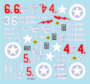 画像2: STAR DECALS[SD35-3065]1/35 WWII アメリカ ユタビーチ第746戦車大隊のM4シャーマン戦車 M4/M4ドーザー (2)