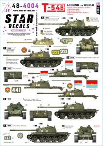 画像1: STAR DECALS[SD48-4004]1/48 現用 露/ソ 世界各国のT-54B アンゴラ/北ベトナム/ソマリア/アフガニスタンDRA/タリバン/北部同盟/レバノン (1)