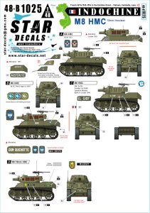画像1: STAR DECALS[SD48-B1025]1/48 現用 フランス インドシナ戦争＃2 M8 HMC 75mm自走榴弾砲 (1)